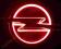 EMBLEMAT LOGO OPEL 3D LED CZERWONY ASTRA VECTRA