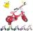 Rowerek dziecięcy PRINCES 12 red + kółka boczne