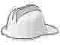 3834 White Minifig, Headgear Fire Helmet
