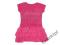 Śliczna tunika z falbanką 128 ciemny róż