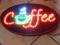 TABLICA REKLAMA SZYLD NEON OPEN CAFFE