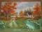 Kanwa haft krzyżykowy 67x45 jesienny krajobraz