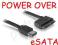 Kabel Power Over eSATA-SATA zasilanie dysk 2,5 SSD