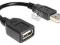 Przedłużacz USB 2.0 krótki giętki 16cm M-F DVB-T