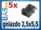 Gniazdo do druku 2,5/5,5  _ 5 sztuk
