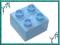 Nowe LEGO DUPLO - klocek 2x2 j. błękitny