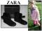 ZARA czarne zamszowe botki wiosna * 23 +++