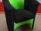 Fotel młodzieżowy czarno - zielony - OKAZJA !!!