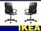 IKEA krzesło obrotowe FINGAL fotel biurowy CZARNY