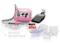 ZESTAW FREZARKA JD500 PINK + MISECZKI DO MANICURE