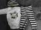 Komplet H&amp;M body, spodnie i czapeczka rozm. 56