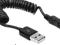 DELOCK Kabel USB AM-USB Mini Spirala 20-60cm