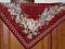 NARZUTA GOBELINOWA * OBRUS * bordo 155x215