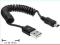 Delock Kabel USB AM-USB Mini Spirala 20-60cm