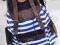 MODNY PLECAK SZKOLNY W PASKI GRANATOWO-BIAŁY