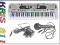 PRZENOŚNY KEYBOARD ORGANY MIKROFON + USB ZASILACZ