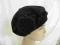 Black Rose czarny beret dzianina modystka