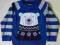 Primark sweterek chłopiec bawełna miś okazja blue