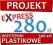 EXPRESS 4 dni Wizytówki plastikowe 07mm 500szt PCV