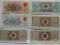 Zestaw CHINY 1965 - 1980 - 6 banknotów