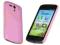 Pink Rubber case Huawei Ascend G300 U8815 + folia