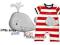 BABALUNO cudny romper rampers Wieloryb WHALE *62