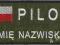 NASZYWKI SPINAKE NAME PATCH Naszywka Pilota