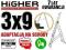 DRABINA aluminiowa 3x9 HIGHER na schody 7,10m HIT!