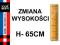 << ZMIANA WYSOKOŚCI H - 65 cm >> MPT