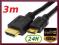 KABEL HDMI - MINI HDMI 1.4B 3M 1080p Full HD HD22