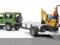 BRUDER LAND ROVER LAWETa + MINIKOPARKA JCB 02593