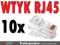10szt. WTYK RJ45 RJ-45 8p8c Pozłacane Styki GOLD