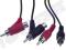 Kabel 2xRCA/2xRCA + 2x gn.RCA 1,5m (036-1,5)