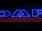 Tablica LED, Logo, DAF nad łóżko