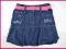 Jeansowa fajna spódniczka z paskiem 134/140