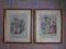 Dwa ładne obrazki pod szkłem - paryska moda.***