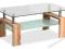 Ława LISA BASIC szklany blat stolik  DĄB SONOMA