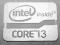 Naklejka Intel CORE i3 Metal Oryginalna. (lp.5)