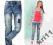 G662K MODNE SPODNIE JEANS NIEBIESKIE R.158 B.P.C.