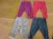 Legginsy 4 szt 62/68