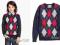 H&amp;M - NOWY SWETER DLA CHŁOPCA ROMBY - R.14 LAT