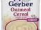 Kaszka Gerber Oatmeal Cereal 454g z USA