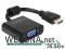 ADAPTER HDMI-A(M)-&gt;VGA (F) NA KABLU 25 CM BLACK