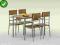 Zestaw stołowy NATAN orzech stół + krzesła (1+4)