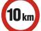 Znak BHP Drogi Wewnętrzne Ograniczenie 10 km