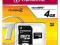 TRANSCEND microSD 4GB Class4 + adapter