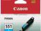 Tusz Oryginalny Canon CLI-551 Cyan WYS GRATIS!