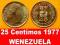 WENEZUELA,  25 Centimos 1977