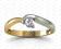 Złoty pierścionek z brylantem 0,10 ct Zaręczyny