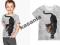 H&amp;M tshirt paski puma pantera NOWA r 4-6